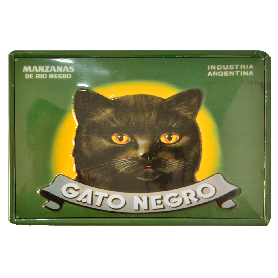 El respeto utilizar desinfectante Cartel Metálico Gato Negro | Tinads