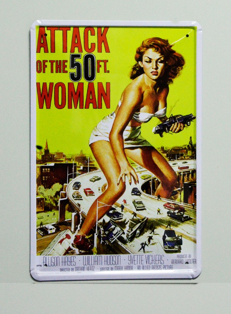 Cartel  Metálico Attack of the 50 ft Woman