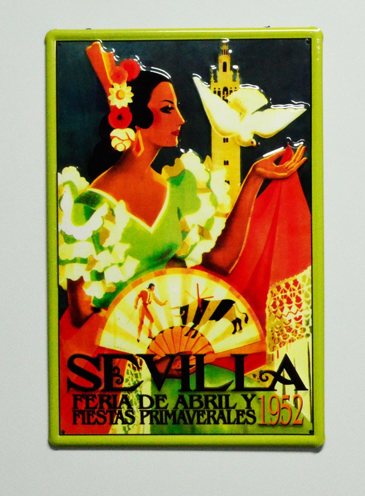 Cartel  Metálico Feria de Abril de Sevilla 1952
