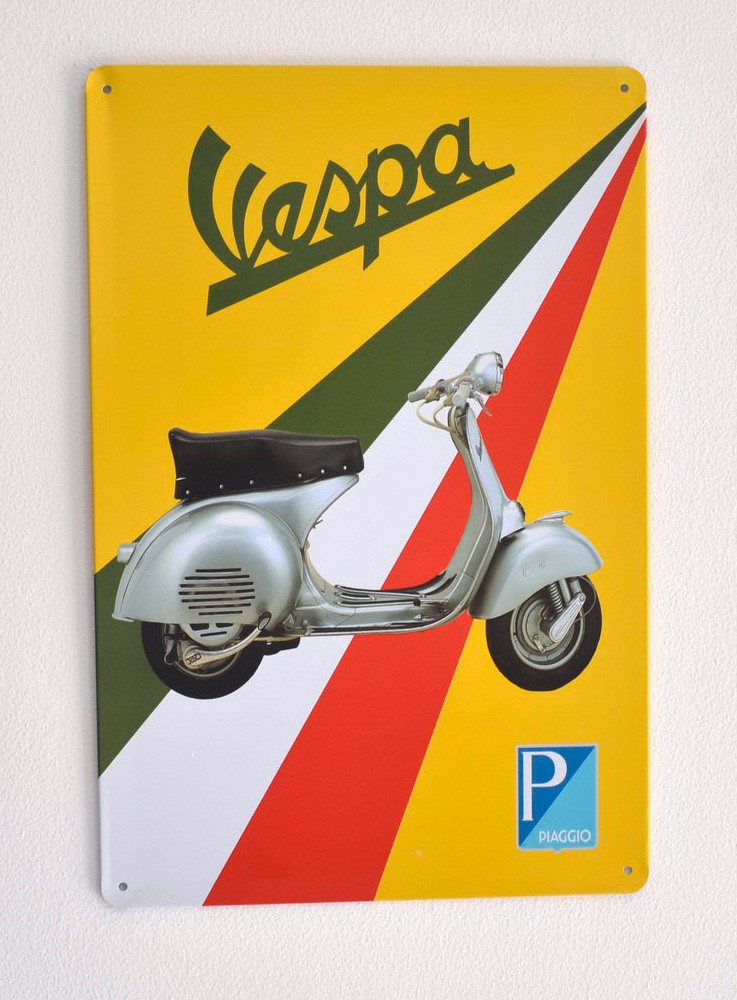 Cartel Publicitario Moto Vespa