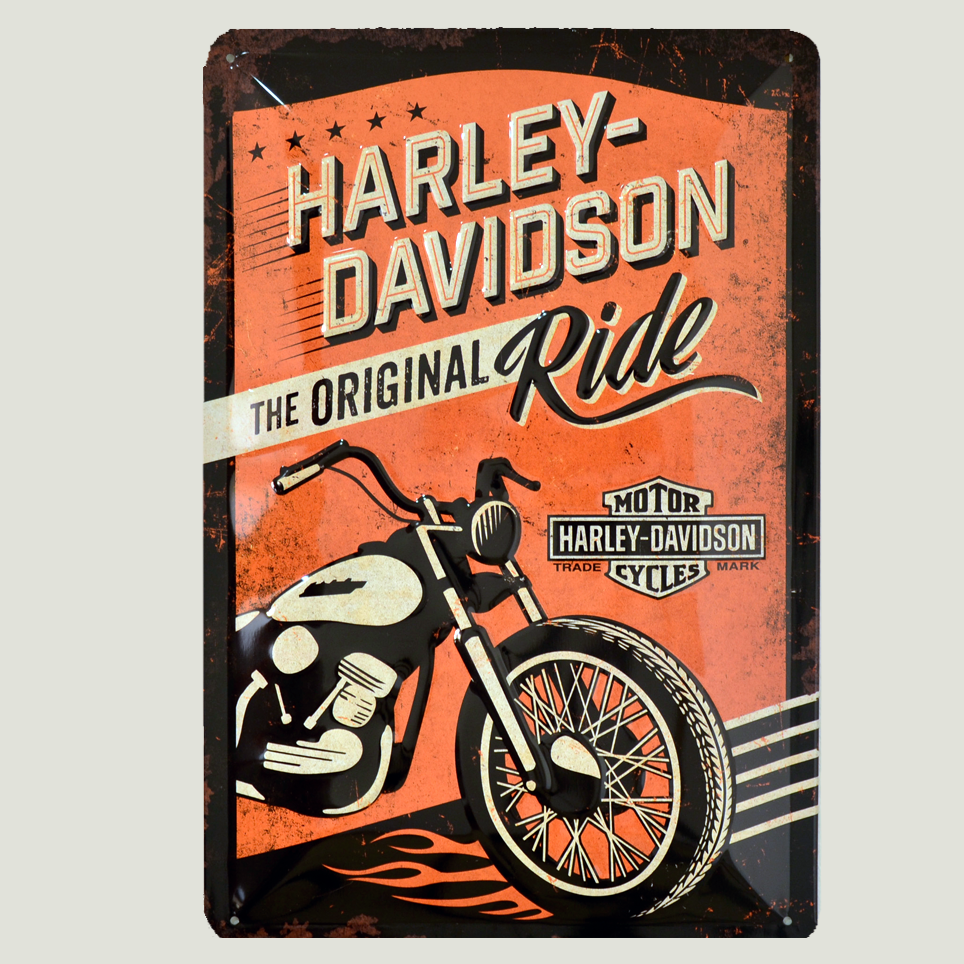 Cartel Metálico de Harley Davidson, the Original Ride