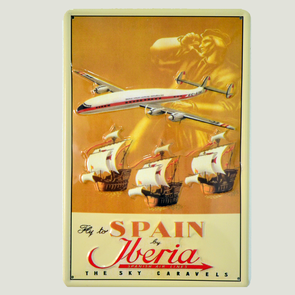Cartel Metálico Iberia, Fly to Spain