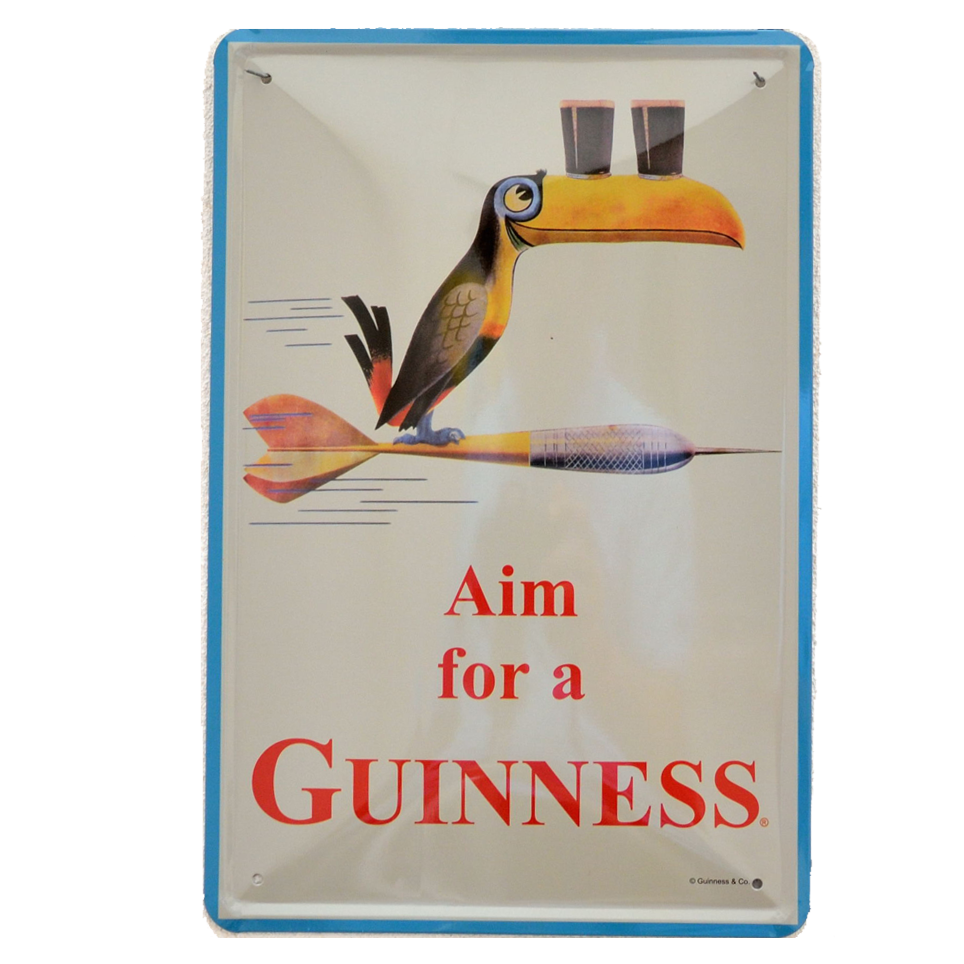 Cartel Publicitario Aim for a Guinness