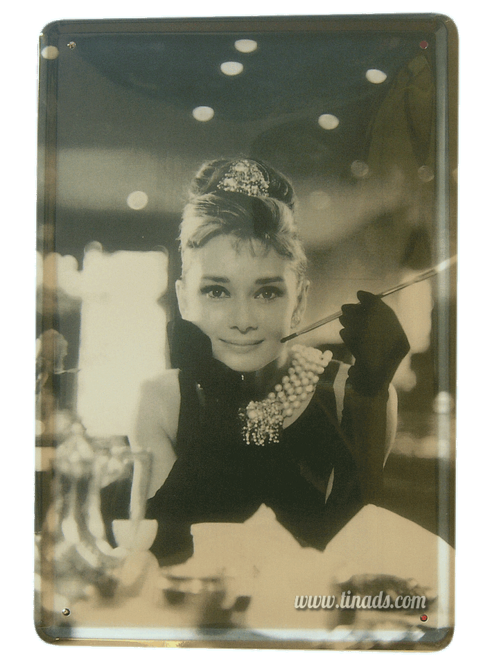 Cartel Metálico Audrey Hepburn