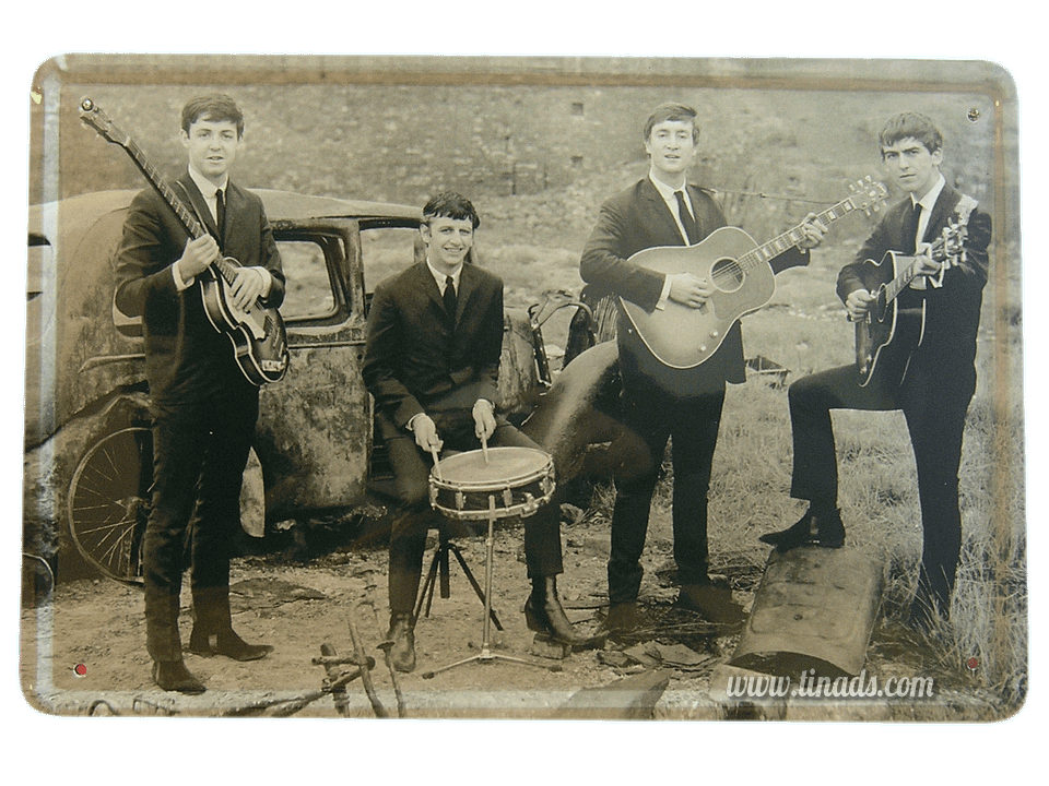 Cartel Metálico Beatles (grupo)