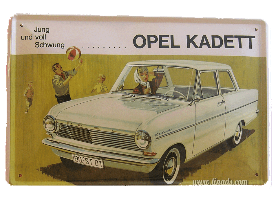 Cartel Metálico Opel Kadett