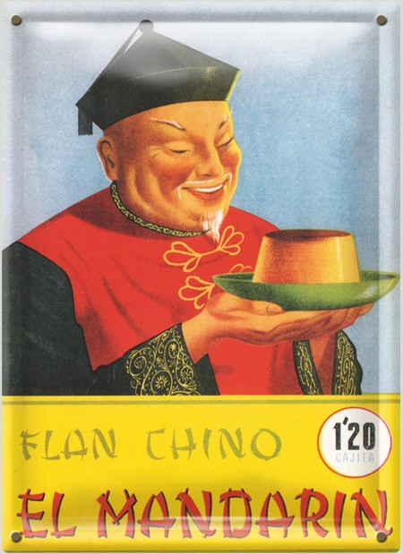 Postal Metálica Flan Chino El Mandarin