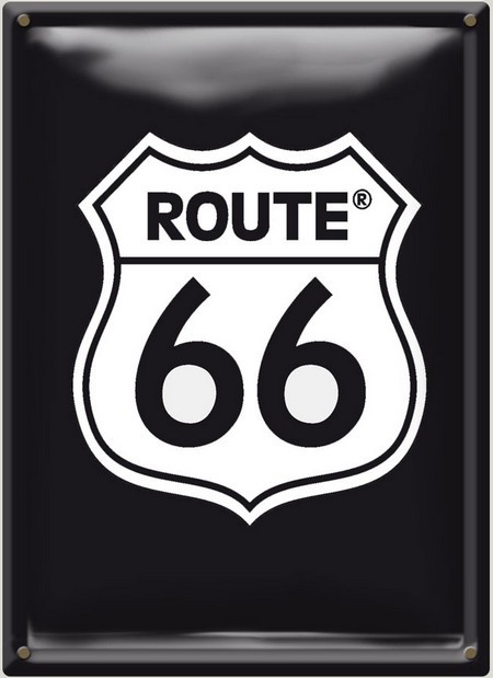 Postal Metálica Route 66