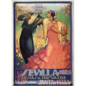Postal Metálica Feria Sevilla 1928