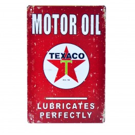 Cartel Metálico de Texaco logo