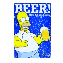 Cartel Metálico de Homer Beer!