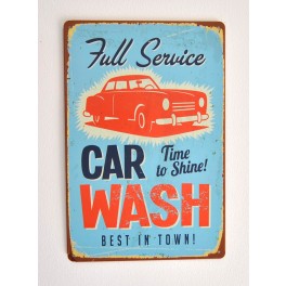 Cartel Metálico Car Wash