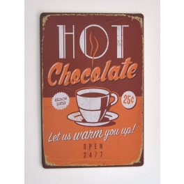 Cartel Metálico Hot Chocolate