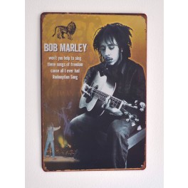 Cartel Metálico Bob Marley