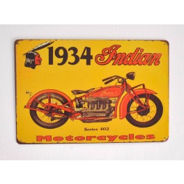 Cartel Publicitario Indian Motorcycles 1934