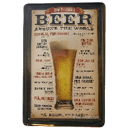 Cartel Metálico Beer