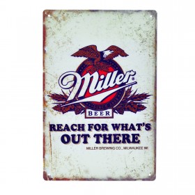 Cartel Metálico de Miller aguila