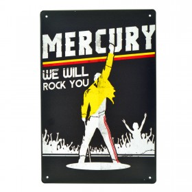 Cartel Metálico de Freddy Mercury