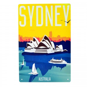 Cartel Metálico de Sydney