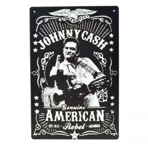 Cartel Metálico de Johnny Cash