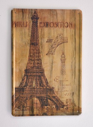 Cartel Metálico Paris Exposition 1880