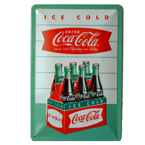 Cartel Publicitario Coca Cola Ice Cold Caja