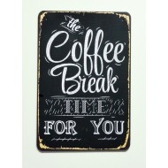Cartel  Metálico Coffe Break