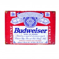 Cartel Metálico de Budweisser