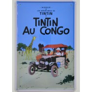 Cartel Metálico Tintín en el Congo