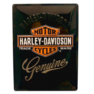 Cartel Publicitario Harley Logo Genuine