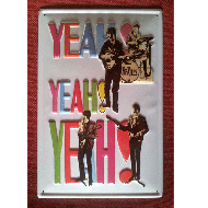 Cartel Metálico Beatles Yeah!