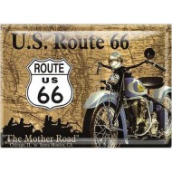 Postal Metálica Us Route 66