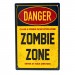Cartel Metálico de Zombie Zone
