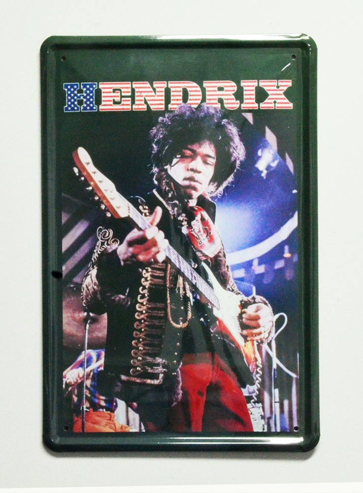 Cartel  Metálico Jimmy Hendrix