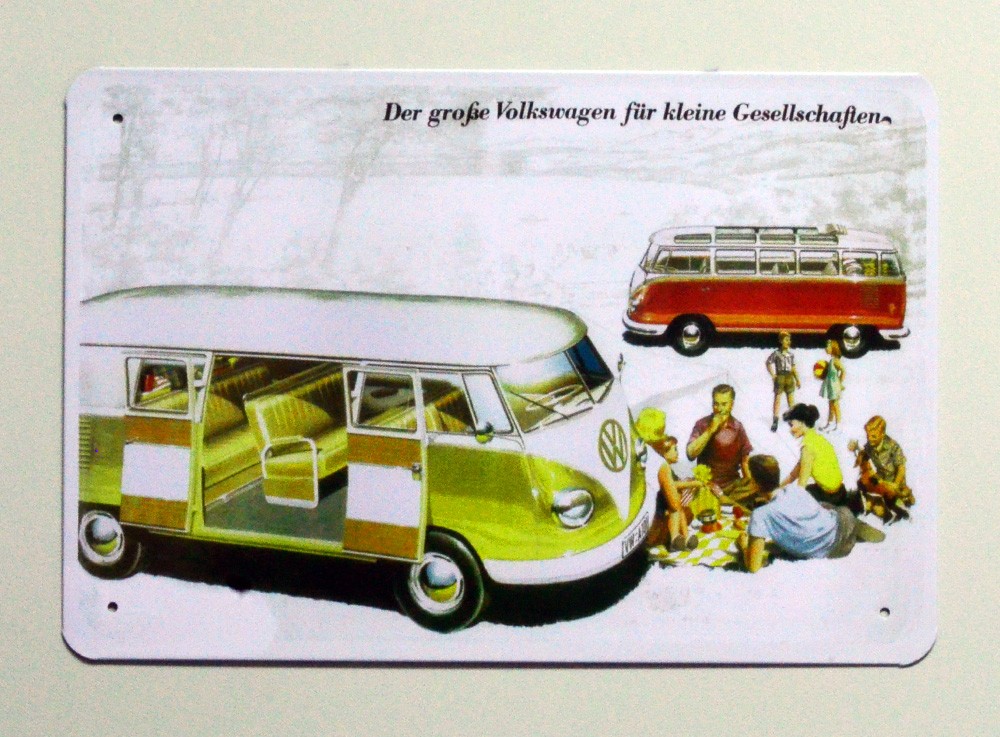 Cartel  Metálico Volkswagen Bus