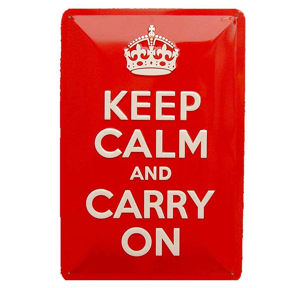 Cartel Publicitario Keep calm and carry on
