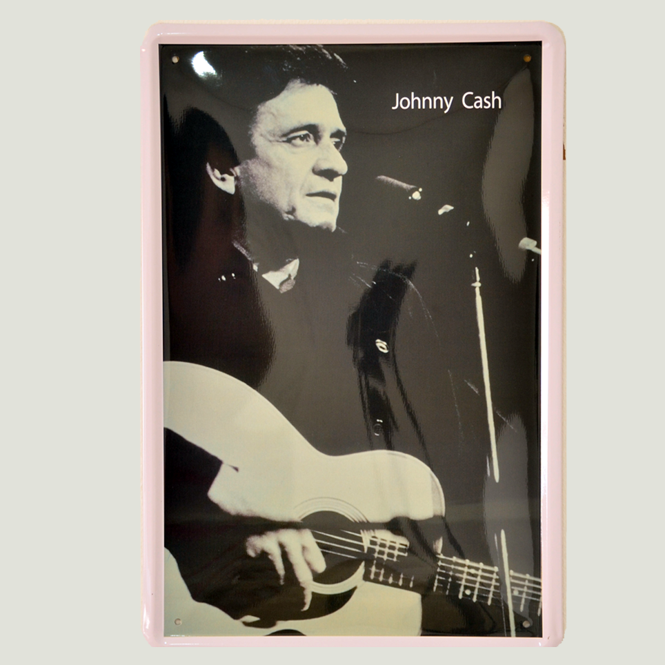 Cartel Metálico de Johnny Cash guitar