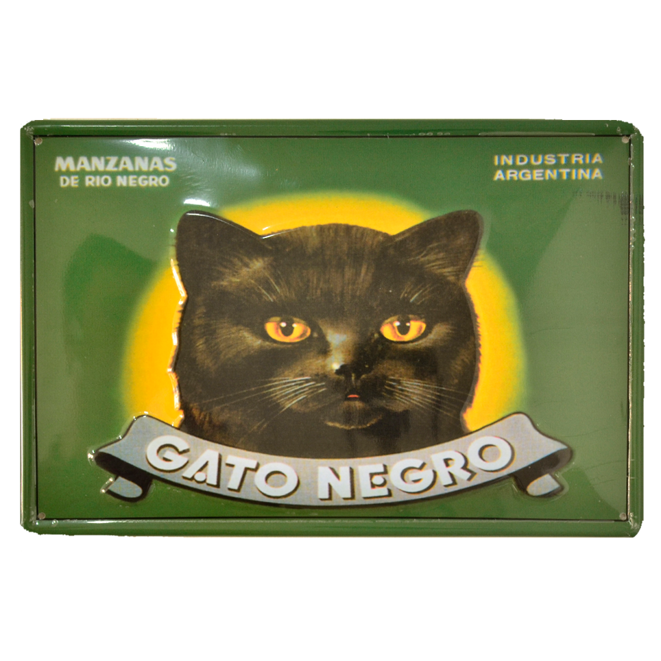 Cartel Metálico Gato Negro