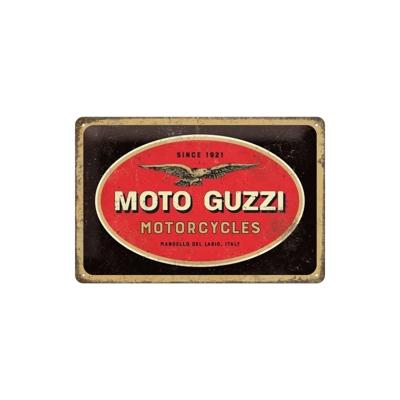Cartel Metálico Moto Guzzi Logo