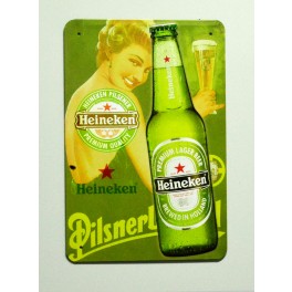 Cartel  Metálico Cerveza Heineken