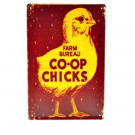 Cartel Metálico de Coop Chicks