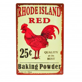 Cartel Metálico de Rhode Island Red