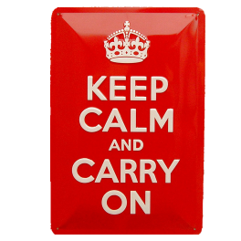 Cartel Publicitario Keep calm and carry on