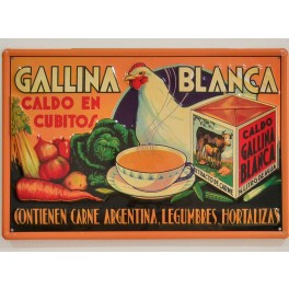 Cartel Publicitario Caldo Gallina Blanca