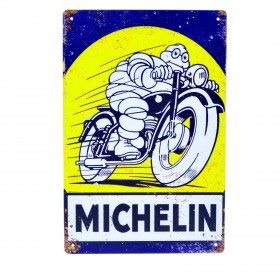 Cartel Metálico de Michelin moto 2