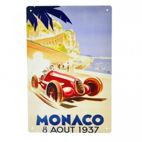 Cartel Metálico de GP Monaco 1937