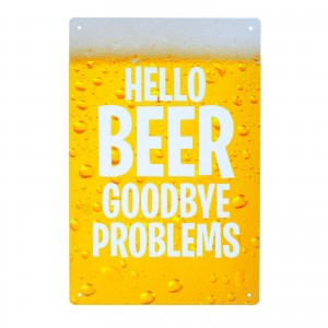 Cartel Metálico de Hello Beer