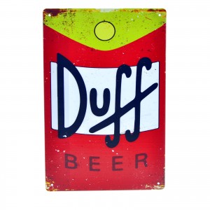 Cartel Metálico de Duff