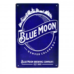 Cartel Metálico de Blue moon