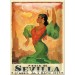 Postal Metálica Feria Sevilla 1954